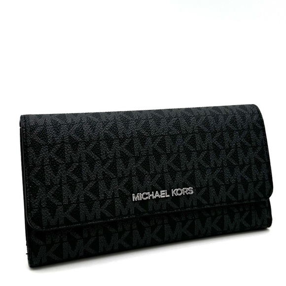 Michael Kors Large Trifold Wallet Black - Picture 6 of 8